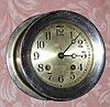 C.1940, Chelsea Clock Co., CHELSEA model, ship's bell, 8-day in a nickel plated case, serial 281942, 4.5" dial, screw bezel. 