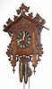 C.1890, German, 30-hour time/strike cuckoo wall clock. Movement is stamped: "Faller, Germany".