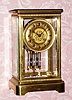 C.1900, French, Marti et Cie, 8-day time and gong strike crystal regulator mantel clock that was retailed by J.E. Caldwell and Co., Philadelphia. 
