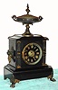 C.1890, French, 8-day time/strike marble mantel clock. 