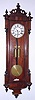 C.1875, Austrian, Gebruder Resch, 2-wt Vienna Regulator, in case of walnut veneer over pine, with walnut moldings, 8-day. 