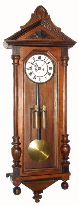 C.1880, Austrian, Gebruder Resch "Remember" 2-Wt Vienna Regulator, serial No. 230424, with matched numbers on pend, bracket and movement, all original. — Antique Clocks Price Guide