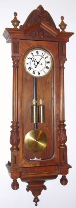 C.1870, German, Gustav Becker, No. 113341, 2-Wt Vienna Regulator, fully original. — Antique Clocks Price Guide