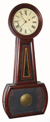 C.1880, E. Howard and Co., Boston, No. 3 Banjo timepiece, 8-day weight driven. — Antique Clocks Price Guide