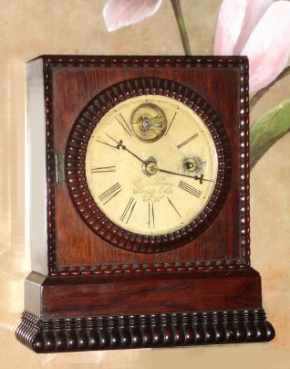C.1850, J.C. Brown, Bristol CT. US, miniature ripple cottage clock with its original 30-hr marine movement. — Antique Clocks Price Guide