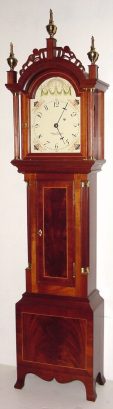 C.2002 (dated), Foster S. Campos, Dwarf Tall case clock in the Roxbury style, 8-day, passing bell strike, weight driven, special order. — Antique Clocks Price Guide