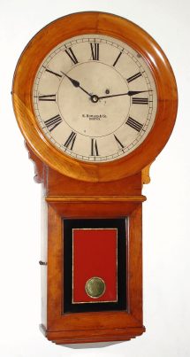 C.1890, E. Howard and Co., Regulator No. 70, in a cherry case, 8-day weight driven. — Antique Clocks Price Guide
