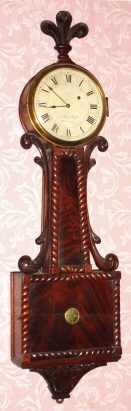 C.1840, I(saac) Randell and Co., St. Albans, (VT), mahogany front timepiece, 8-day, weight, orig signed dial. — Antique Clocks Price Guide