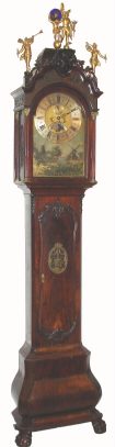 C.1770, Dutch Tall Clock, with Windmill automaton, 3-wt, 8-day with Dutch striking, weight driven windmills turn on striking, some case restorations. — Antique Clocks Price Guide