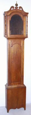 C.1825, An American tall case of birch, birdseye maple and walnut. — Antique Clocks Price Guide
