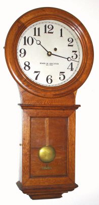 C.1911, Chelsea Clock Co., Pendulum No. 1, serial No. 8315, regulator for office or school use, iron weight, time only, this one from "Board of Education - New York" — Antique Clocks Price Guide