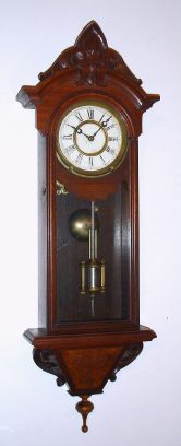 C.1860, F. Kroeber, New York, Regulator No. 31 with an 8-day time and strike spring-driven movement, walnut case. — Antique Clocks Price Guide