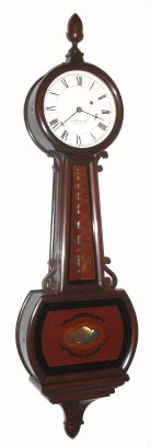 C.1977, E. Howard and Co., Boston, MA, limited edition banjo clock made for the bicentennial with 8-day time, weighted movement. — Antique Clocks Price Guide