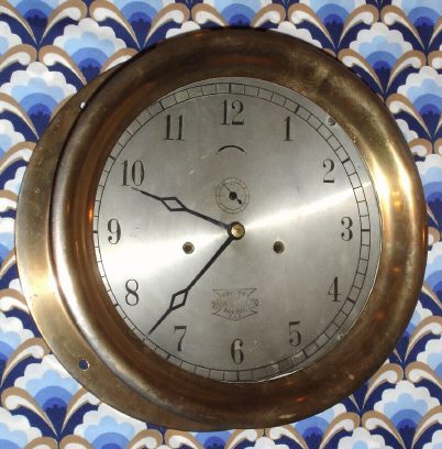 C.1920, Crosby Steam Gage and Valve Co., Boston, USA, 10" dial, eight-day time only engine room clock. — Antique Clocks Price Guide