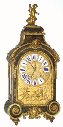 C.1775, Le Roy, Paris, BOULLE clock, crown verge mov't, silk susp, remote bell. — Antique Clocks Price Guide