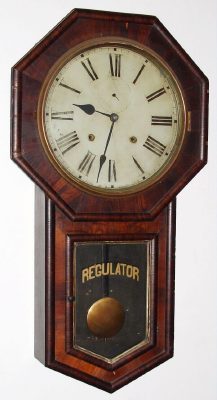 C.1878 Welch, Spring and Co., Bristol, Conn: VERDI model rosewood wall clock with 8-day time and strike movement. — Antique Clocks Price Guide