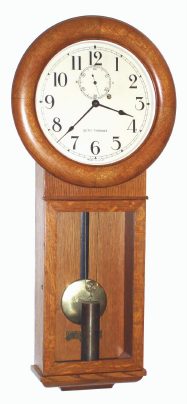 C.1980, Seth Thomas, Regulator No. 2, in oak, 8-day weight driven, home-made case with 1942 [dated] mov't and dial. — Antique Clocks Price Guide