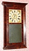 C.1835, George Marsh (partial label), 8-Day, wooden works, beveled case with straight cornice. 