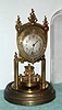 C.1905 German, Gustav Becker, for "BHA" 400-Day Clock. Earlier year clock with disc pendulum, silver and brass dial. 