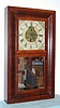 C.1840, Silas B. Terry, Terryville, Conn., Mahogany over-sized, double door OG shelf clock with large 8-day time and strike movement, with lyre front plate and solid rear plate. 