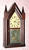 C.1845, Brewster and Ingrahams, Bristol Conn, Steeple clock with 8-day time and strike Kirk's patent iron-backplate movement. 