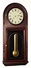 C.1878, Welch, Spring and Co., Bristol, Conn: Rosewood round-top wall clock with 2-weight eight-day time-only movement. 