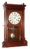 C.1896 Seth Thomas Clock Co., Thomaston, CT: LINCOLN model shelf clock with 8-day time and strike weight movement in walnut. 