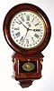 C.1875, Ansonia Brass and Copper Co, Ansonia, Conn, DROP EXTRA CALENDAR, 8-Day, time and strike with months showing on W. A. Terry patent calendar. 