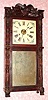 C.1849, Birge, Peck and Co., Bristol, double deck, carved column and splat, 8-day strap brass movement, and Puffin' Betsy label. 