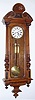 C.1875, Austrian, 2-Wt "Vienna Regulator", in a dark walnut case with well carved columns and original top. 
