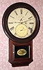 C.1864, Burwell and Carter, Bristol, Conn, double dial (integral) calendar clock in a rosewood short drop case, an interesting variant. 