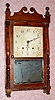 C.1830, William Sherwin, Buckland, Mass,  Massachusetts pillar and scroll clock, 30-hr time and strike wood movement. 