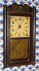 C.1833 Silas Hoadley, Plymouth, Conn, Miniature pillar and splat alarm timepiece with wood movement. 