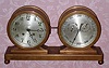 C.1927, Chelsea Clock Co., Boston, DESK SET with calendar feature, serial 181800, for Tiffany and Co., New York, 6 inch dials. 