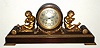 C.1927, Chelsea Clock Co., Custom mahogany and bronze mantel clock with house strike, serial No. 180177. 