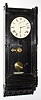 C.1880, Seth Thomas Clock Co., QUEEN ANNE, in ebony finish, 8-day time and cathedral strike wall clock. 