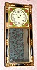 C.1830, Samuel Abbott, Boston, Mass, Mirror clock w/ an 8-day time only "Grand Piano" brass weight-driven movement. 