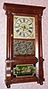 C.1848 Forestville Mfg. Co., Bristol, CT: Column and cornice shelf clock with 8-day time and strike weight movement. 