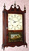 C.1827 E. Terry and Sons, Plymouth, Conn. Pillar and scroll with 30-hr time and strike wood movement.