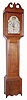 C.1825, Riley Whiting, Winchester, Conn, tall clock in a pine case with some restorations. 