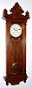 C.1915, Waterbury Clock Co., DRESDEN,  30-day wall clock in walnut, with large Waterbury double spring movement. 