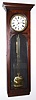 C.1875, Swiss Pinwheel Regulator, Center Seconds, in a mahogany case, with gridiron pendulum. 