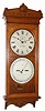 C.1890, Seth Thomas Clock Co., "Office Calendar No. 13" in oak, 8-day weight driven double dial perpetual calendar. 