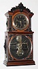 C.1880 Ithaca Calendar Clock Co., Ithaca, NY: Early Parlor 3-1/2 model in walnut with 8-day time, strike and calendar movement. 