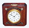 C.1930, Waltham Watch Co., "Waltham Chronometer" model, 8-day back wind with up/down indicator on the dial, mounted in a mahogany case with the "Correct Time" in brass fastened on top. Counter top advertising piece for Hardy and Hayes.
