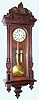 C.1880, Austrian, Smaller 2-Wt Vienna Regulator, with 5.3 inch porcelain dial, unsigned. 