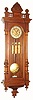 C.1910, German, JUNGHANS, 3-Wt Grand Sonnerie, Vienna Regulator, in the Alt Deutsch style, all original, including matched floral engraved weights, dial center and pendulum. 