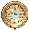 C.1850, Marine Clock Mf'g Co, New Haven, with KIRK'S PATENT IRON backplate movement with double 'scape wheels, in a small gilt case with original dial. 