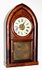 C.1850, Terry and Andrews, Bristol, Conn, Time, Strike and alarm BEEHIVE shelf clock, 8-day in a mahogany case, with brass springs, cut and frosted tablet. 