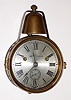 C.1913, Seth Thomas YACHT CLOCK, 1-day Ship's Bell wall clock, with external bell mounted above the case on a brass support. 